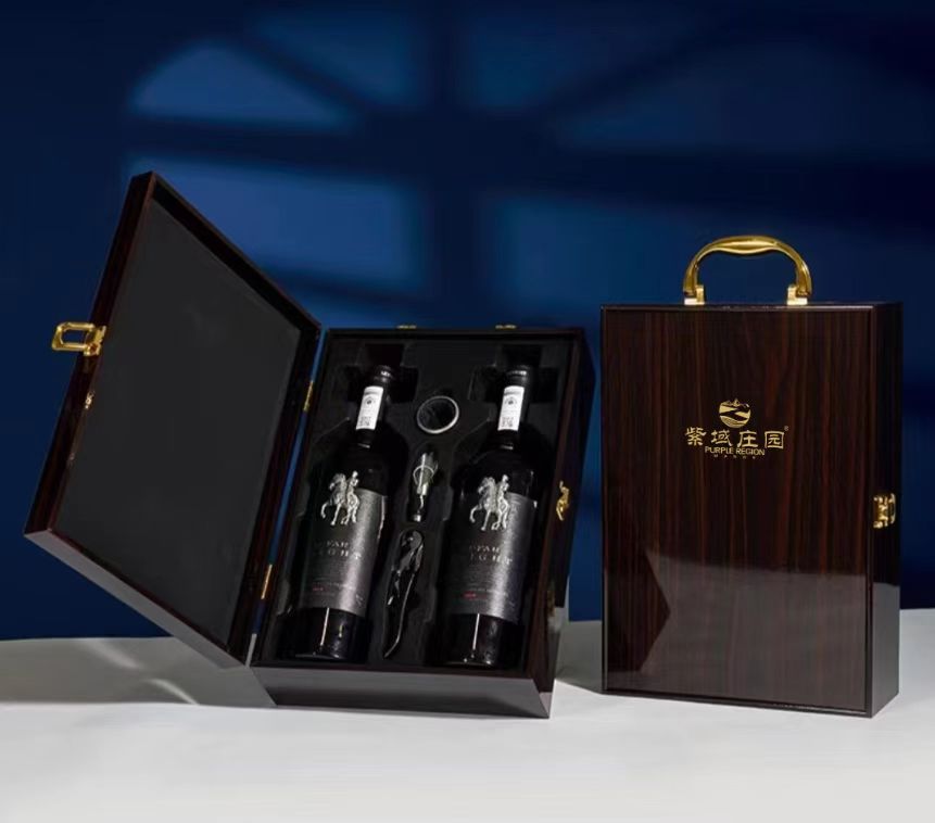 葡萄酒礼盒   一箱3个木盒（两支装）